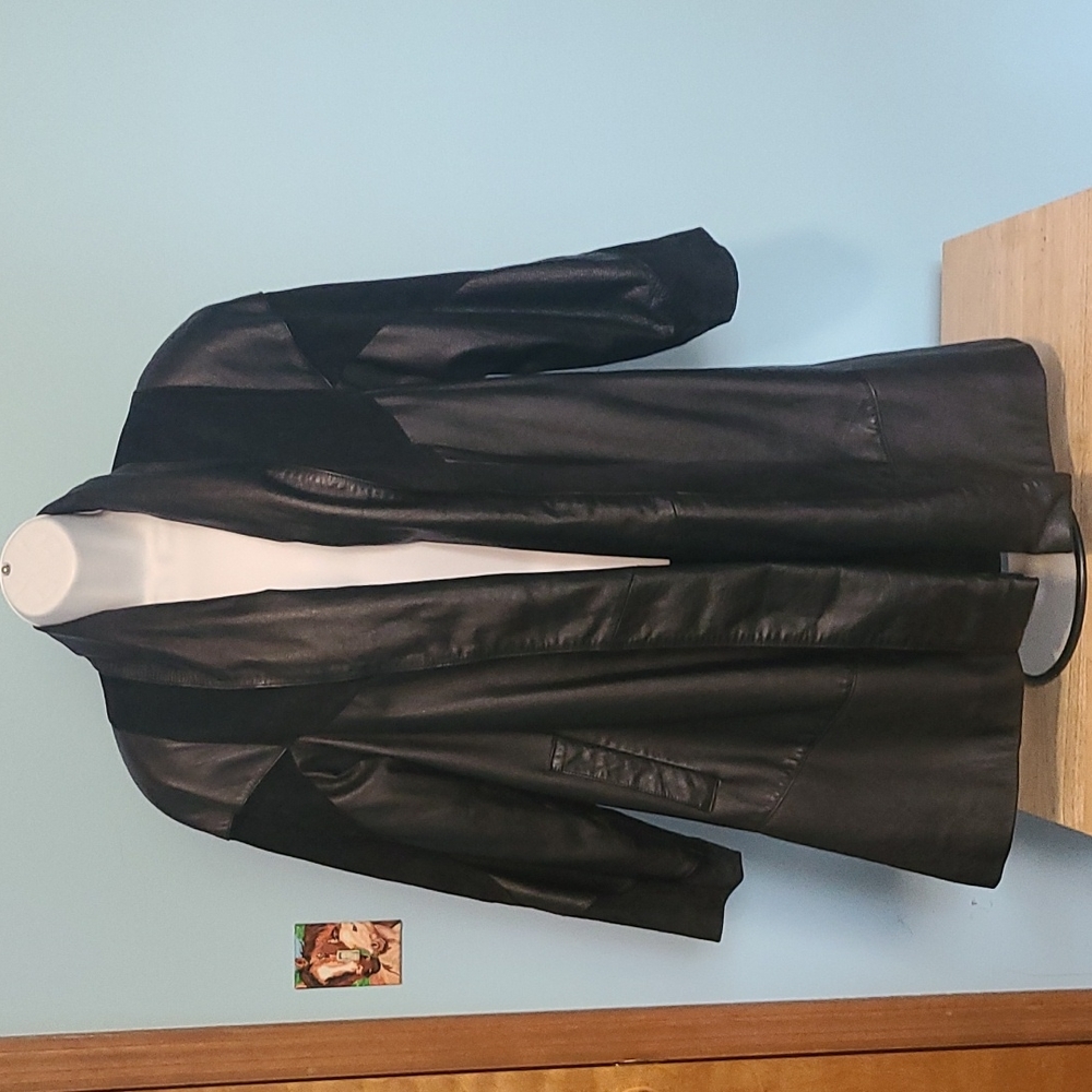 Like New Leather Trench Coat